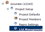 List Management Tree